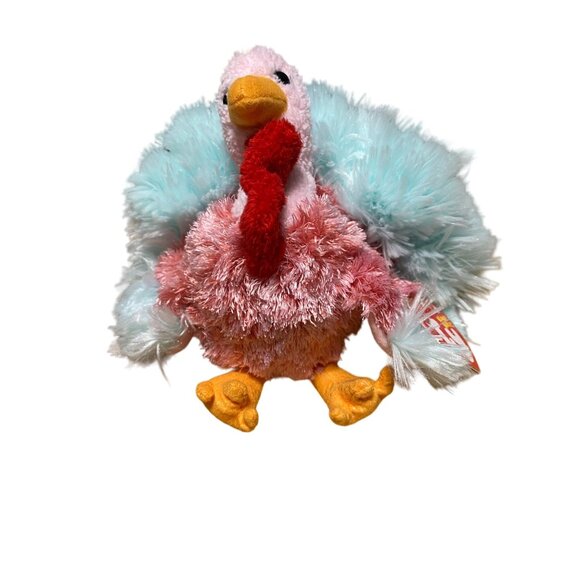 TY Beanie Babies 10th Anniversary Turkey Plush Toy - Picture 1 of 10